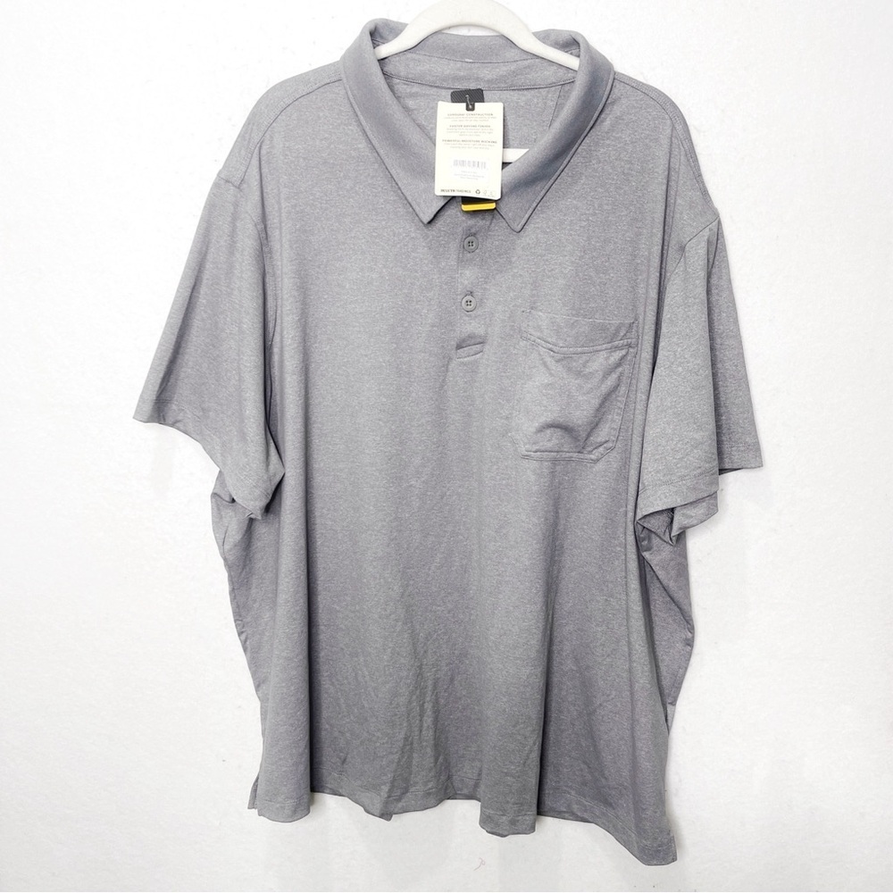 Duluth Trading Co Powercord Short Sleeve Cordura Polo Size 3XL Gray Durable